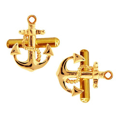 Gold Anchor Cufflinks In Box