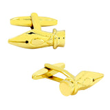 Golden Fountain Pen Cufflinks In Box