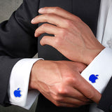 Blue Apple Cufflinks In Box