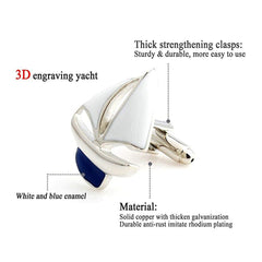 Sailboat Cufflinks In Box