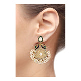 Peacock Meenakari Pearl Gold Plated Earring For Women