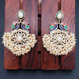 Peacock Meenakari Pearl Gold Plated Earring For Women