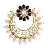 Kundan Gold Antique Finish Jaali Chaand Bali Stud Earring For Women