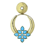 Turkish Flower Antique Gold Plated Turqoise Earring For Women