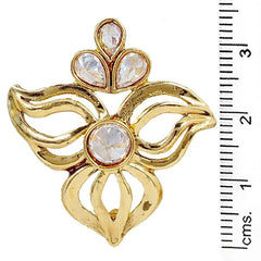 Cute Gold Plated Kundan Filigree Stud Earring For Women.