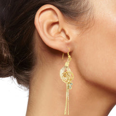 Dainty Rose Gold American Diamond Cz Dangling Earring For Women