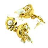 Traditional 22K Matte Gold Plated Pearl Jhumki Earring For Women
