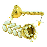 Ethnic Designer Pearl Gold Plated Jhumki Earring For Women