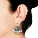 Antique Oxidized German Silver Gold Plated Jhumki Earring For Women