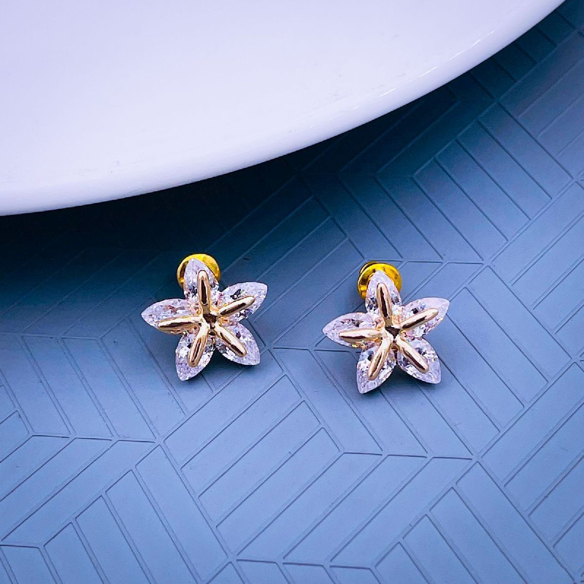 Lii Ji Moonstone Kyanite Golden Strawberry Quartz Earrings Gemstone American  14K Gold Filled Handmade Stud Earrings
