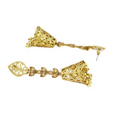Designer Kundan Pearl 18K Gold Dangle Jhumki Earring For Girls Women