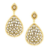 Filigree 18K Gold Filigree Crystal Cubic Zirconia Dangle Drop Earring