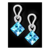 Aaa Crystal American Diamond Green Rhodium Stud Earring Girls Women