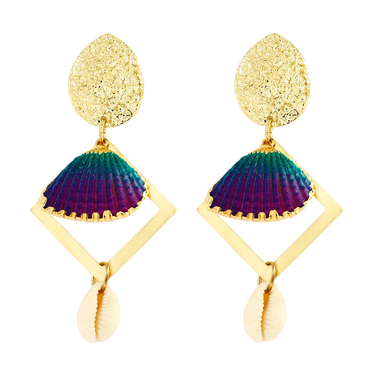 Ethnic Colorful Crystal Jhumka Drop Earrings  2 Colors  Neshe Fashion  Jewelry