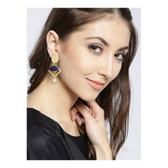 Handmade Painted Beach Shells Multi Color Dangle Drop Earrings Girls