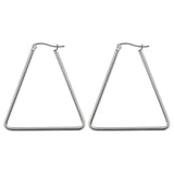 Triangle Wire Hoop Siver 316L Stainless Steel Earring