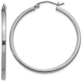 Round Wire Hoop Siver 316L Stainless Steel Earring