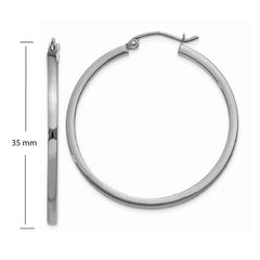 Round Wire Hoop Siver 316L Stainless Steel Earring