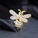 Honey Bee 18K Gold Brass Stud Earring Pair For Women