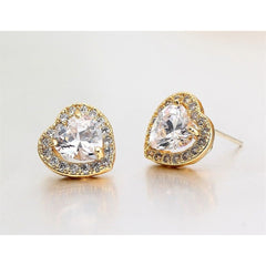 Heart Gold Earring Pair For Women