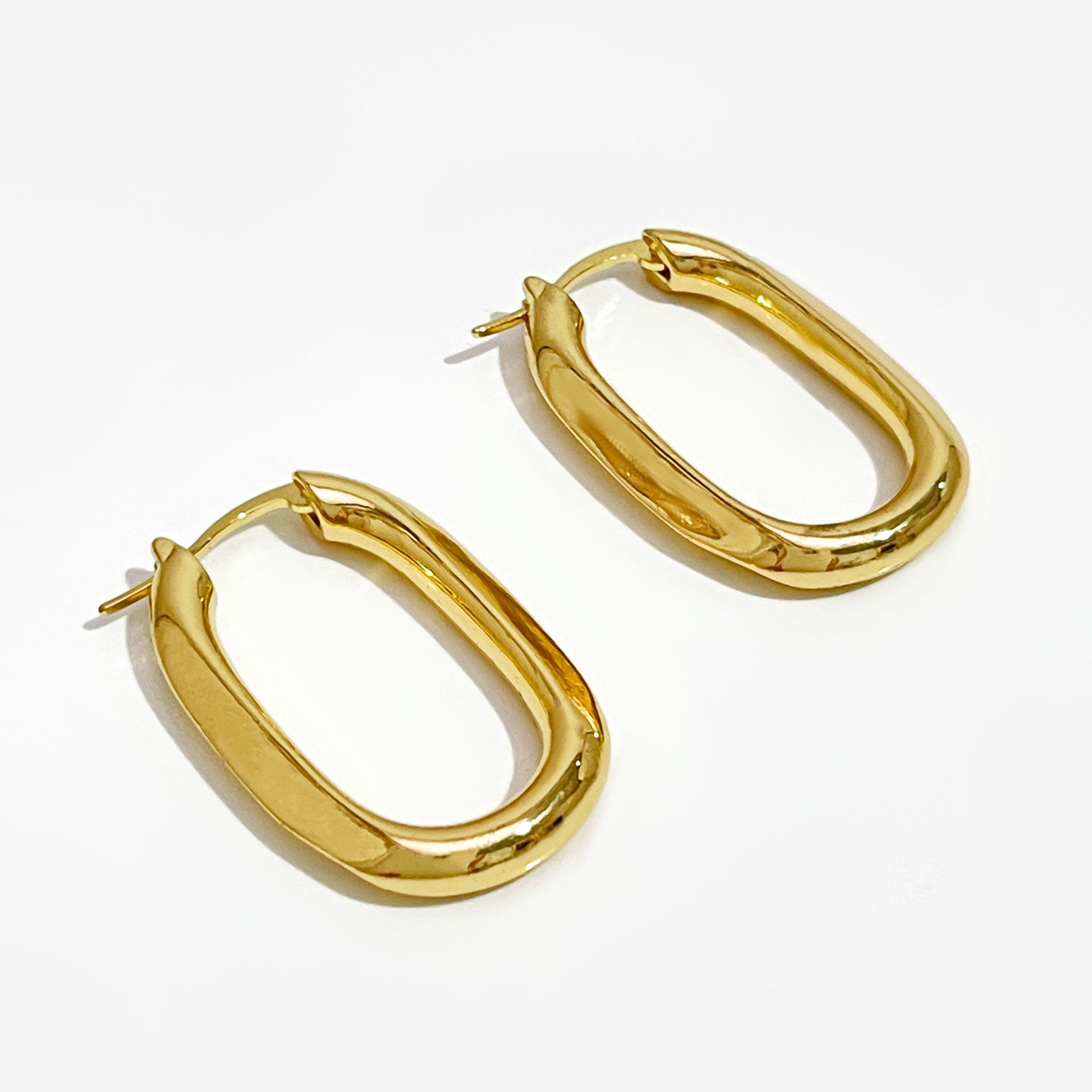 14KT Rose Gold Hoop Earrings with a leafy lush