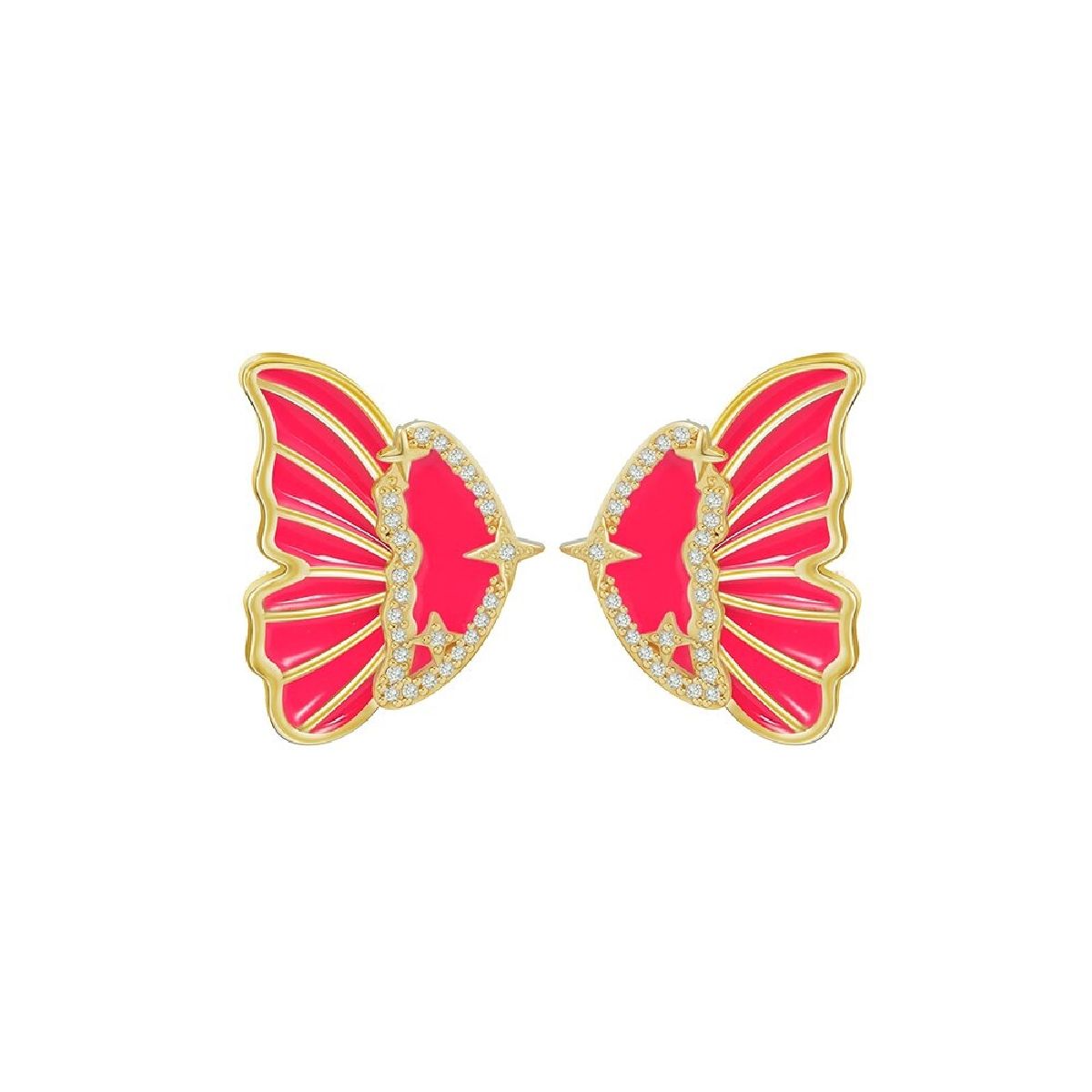 Blair Gold Butterfly Huggie Earrings in Green Mix | Kendra Scott
