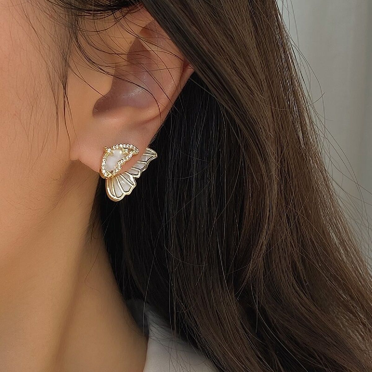 Flipkartcom  Buy TheVineGirl Korean Golden Studded Chain Tassels Ear Cuff  Earrings For Women And Girls Metal Cuff Earring Online at Best Prices in  India