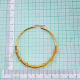 Large Wire 18K Gold Stainless Steel Hoop Earring for Women
