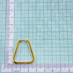 Triangle Stainless Steel Anti Tarnish 18K Gold Hoop Earring Pair Women