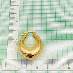 Smart Stainless Steel Anti Tarnish 18K Gold Hoop Earring pair Women