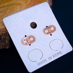 Luxury Rose Gold Stainless Steel Stud Earring Pair for Women
