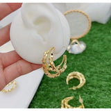Glossy 18K Gold Anti Tarnish Triple Hoop Earring for Women