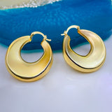 Glossy 18K Gold Plated Hoop Earring For women