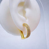 Luxury CX Cubic Zirconia 18K Gold Hoop Earring for Women
