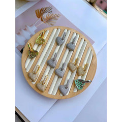 Pave Cubic Zirconia 18K Gold Anti Tarnish Dangling Stud Earring for Women