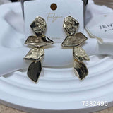 4 Layer Glossy 18K Gold Anti Tarnish Long Dangling Earring For Women