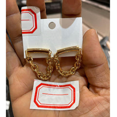 Chunky Dangling Links 18K Gold Anti Tarnish Long Earring for Women