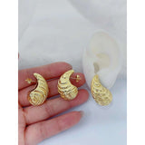 Bottega Veneta Paisley Mango Snail 18K Gold Anti Tarnish Stud Earring for Women