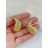 Bottega Veneta Paisley Mango Snail 18K Gold Anti Tarnish Stud Earring for Women