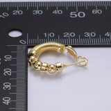 Wire Ball 18K Gold Anti Tarnish Hoop Earring for Women