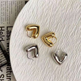 Heart Love 18K Glossy Gold Anti Tarnish Hoop Earring for Women