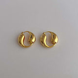 Double Bottegga Paisley Mango 18K Gold Anti Tarnish Hoop Earring For Women