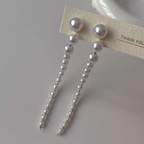 Pearl White 18K Gold Anti Tarnish Dangler Tassel Earring For Women