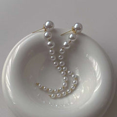 Pearl White 18K Gold Anti Tarnish Dangler Tassel Earring For Women