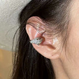 Panther Cubic Zirconia 18K Gold Anti Tarnish Conch Ear Cuff Pair for Women