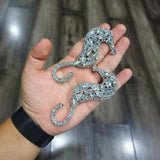 Sea Horse Cubic Zirconia Crystal Black 18K Gold Anti Tarnish Statement Dangler Earring Pair For Women
