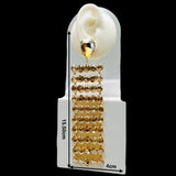 Stylish Crystal Golden 18K Gold Anti Tarnish Statement Dangler Earring Pair For Women