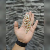 Stylish 18K Gold Aqua Cubic Zirconia Crystal Anti Tarnish Statement Danglers Earring Pair For Women