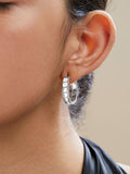 Copper Princess Cut Solitaires Cubic Zirconia Gold Hoop Earring For Women