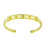 Super Light Weight Gold Pearl Cz Cudd Kada Bangle Bracelet